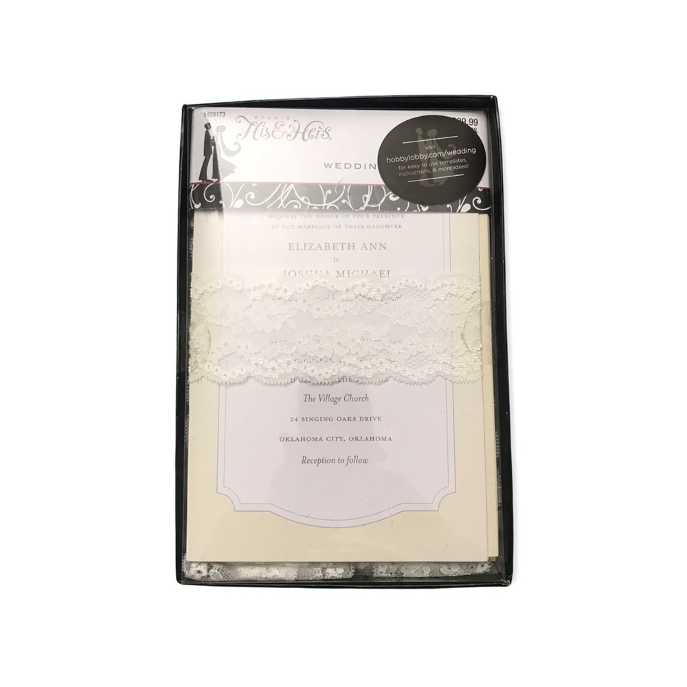 Ivory Lace Wedding Invitations 25 Count Total DIY